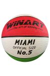 Kosárlabda No. 5 piros-fehér-zöld nemzeti színű labda