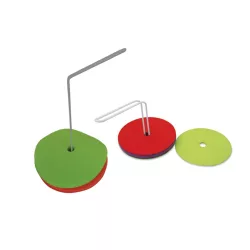   Padlójelölő korong szett 50 db-os felfűzhető 15cm korongokkal,fém tartó
