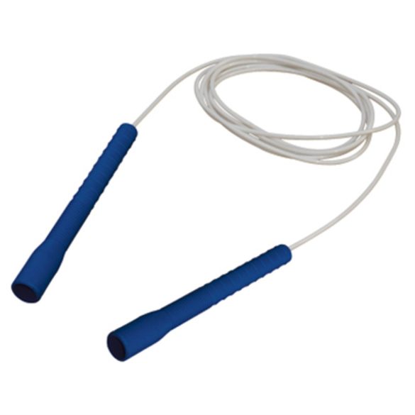 Ugrálókötél 4mm PVC kötél, hosszú keskeny műanyag fogóval, 3m, speedrope