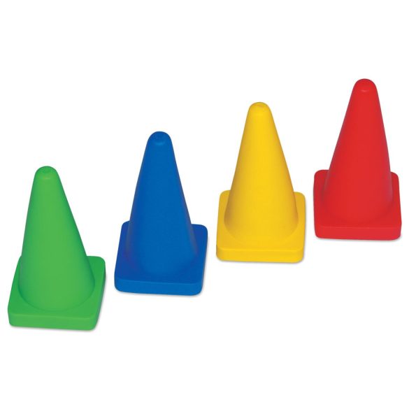 Rugalmas bója, felxibilis, 30 cm magas, tetején lukas, piros, sárga,