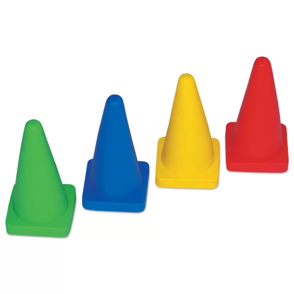 Rugalmas bója, felxibilis, 30 cm magas, tetején lukas, piros, sárga,