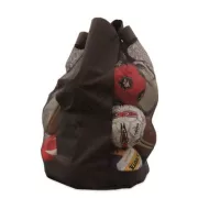 Labdatartó zsák hordpánttal, neccbetétes fekete orkán, 89*53 cm Labdatartó zsák hordpánttal, neccbetétes fekete orkán, 89*53 cm