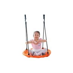 Fészekhinta kerti hintaállványra függeszthető narancs színű, 95 cm átmérő, fém